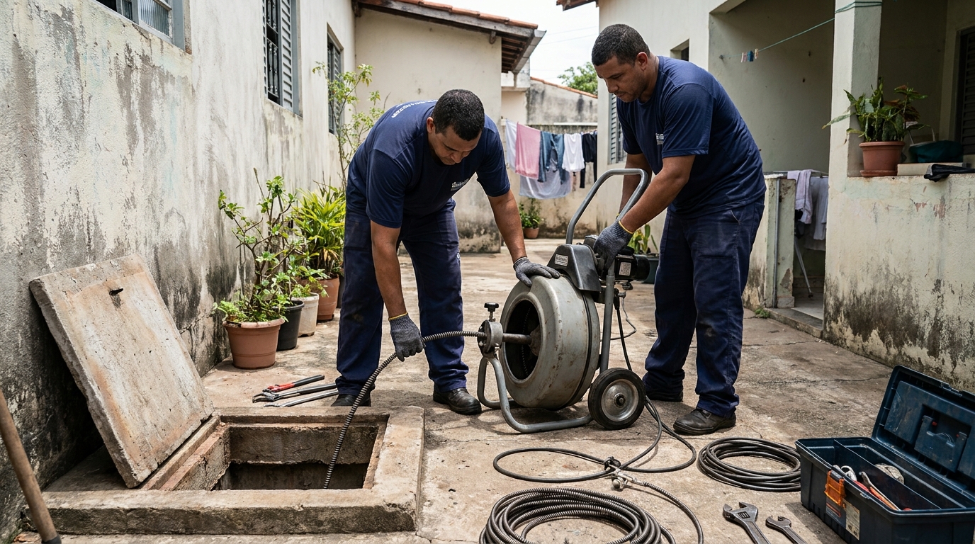 Desentupimento de Coluna Sanitária em Brasília‑DF